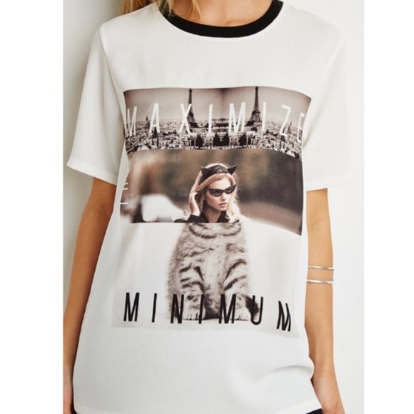 Forever 21 tunic style dress graphic t-shirt - Picture 2 of 3